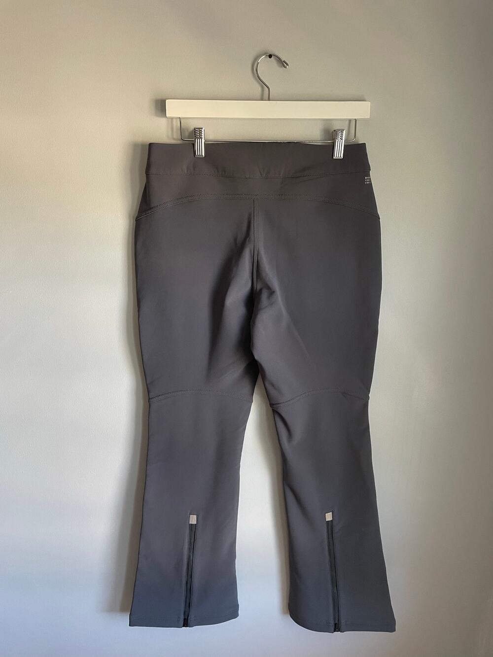 Title 9 Fleece lined Grey Athletic Ski Pants Outdoor Hiking Gorpcore sz 8